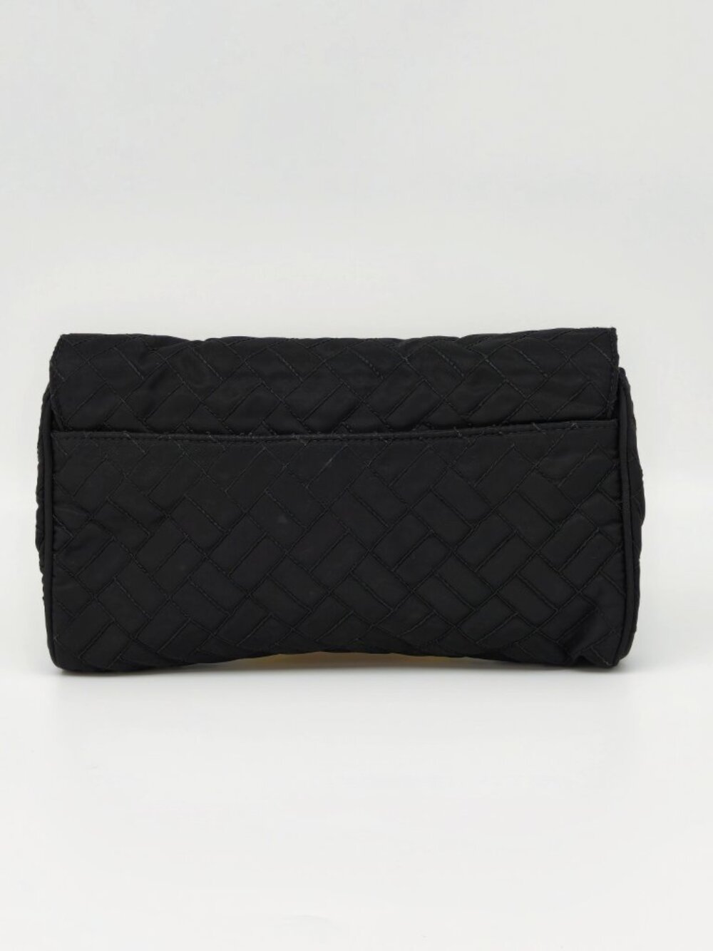 Prada Black Quilted Nylon Chain Shoulder Bag Gold Hardware Crossbody - Picture 8 of 17